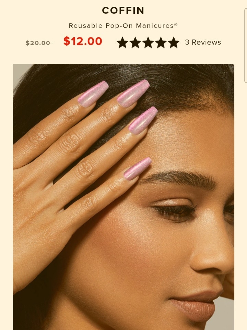 Static Velvet Lavender Coffin Nails